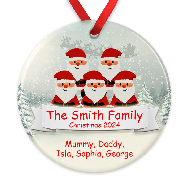 Personalised Santa Family Christmas Ornament additional product photo