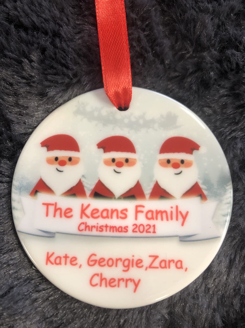Personalised Santa Family Christmas Ornament additional product photo