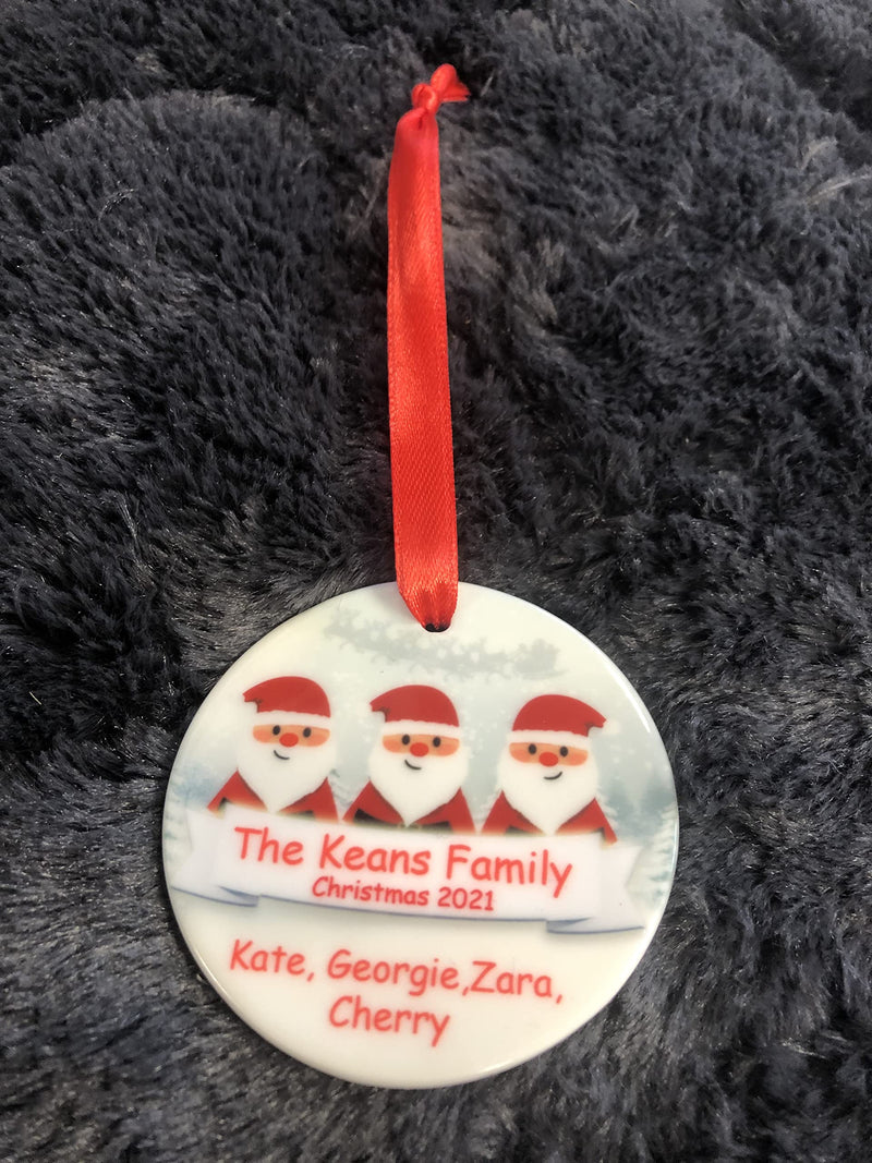Personalised Santa Family Christmas Ornament additional product photo