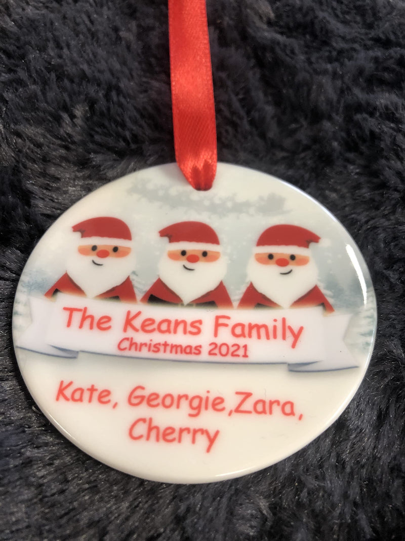 Personalised Santa Family Christmas Ornament additional product photo