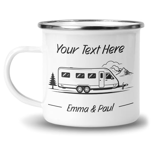 Personalised Twin Axle Custom Grey Mug with Name and Text product image