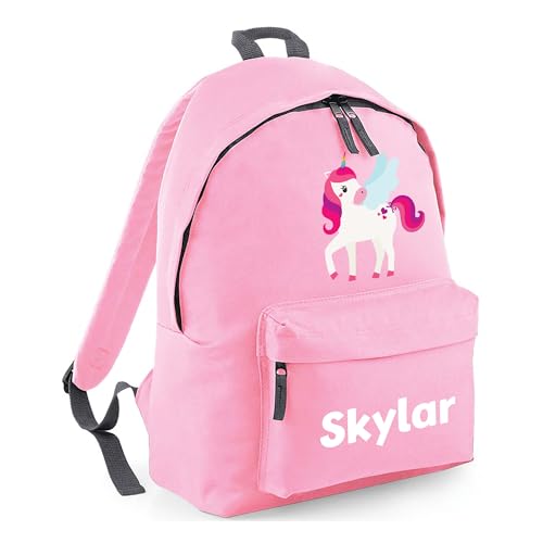 Personalised Unicorn Wings - Pink Kids Backpack with Name product image