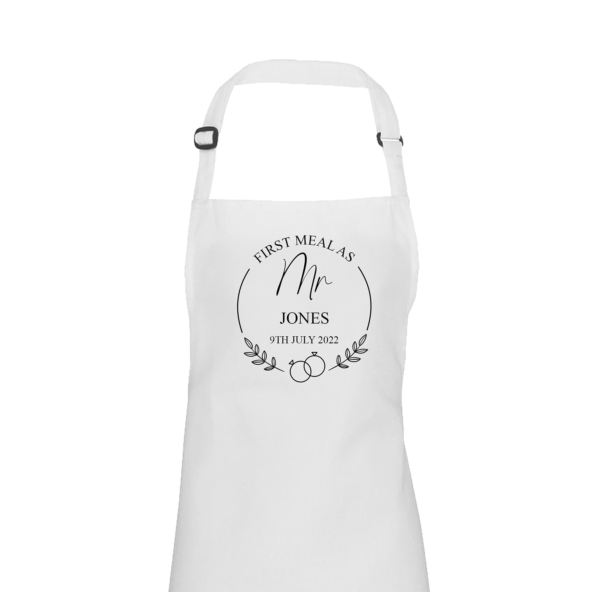 Personalised First Meal wedding dress protector apron, Mr only