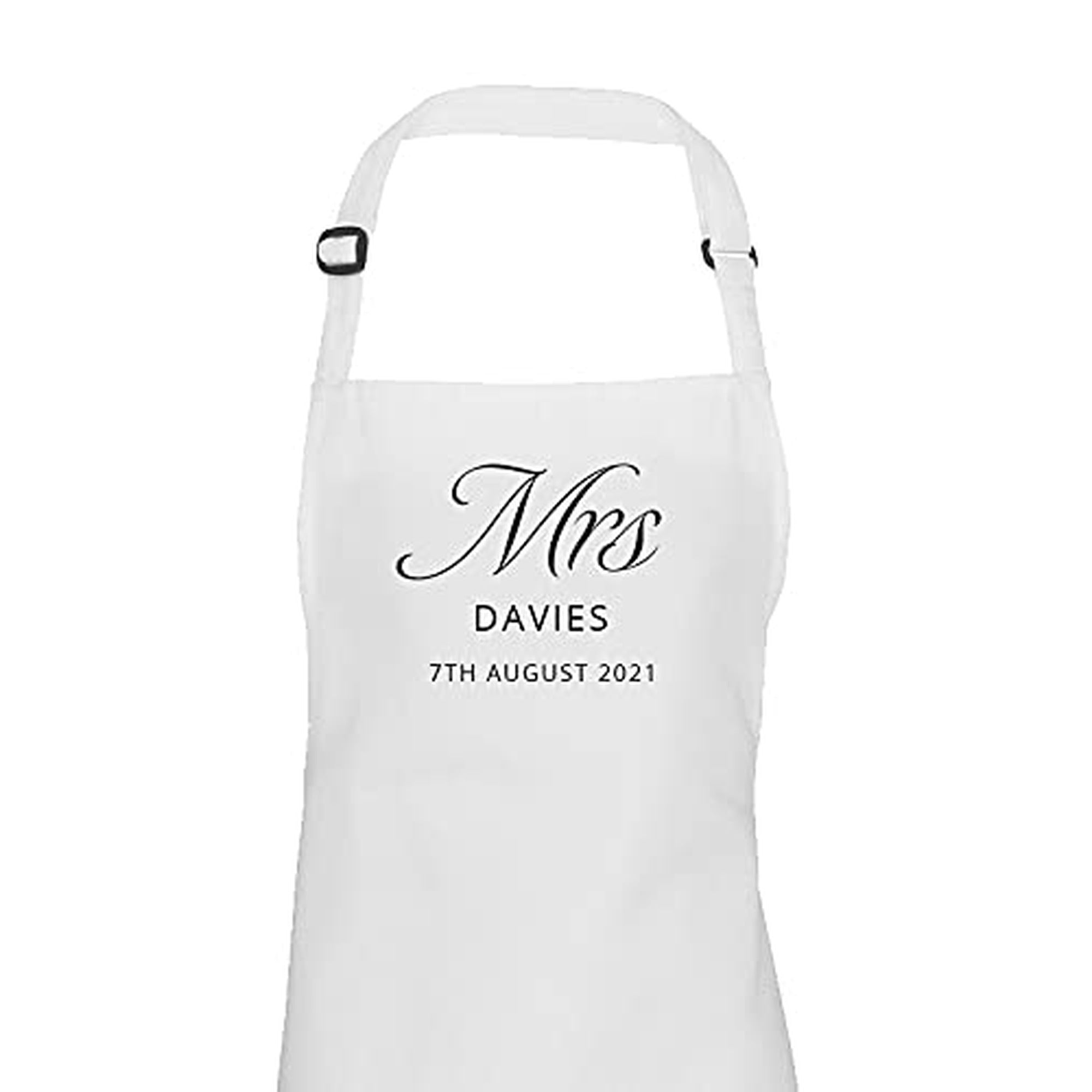 Personalised wedding dress protector apron cover up, Mrs only