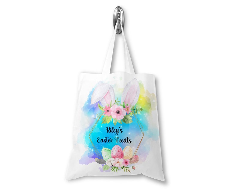 Personalised Easter Bunny Ears Tote Bag