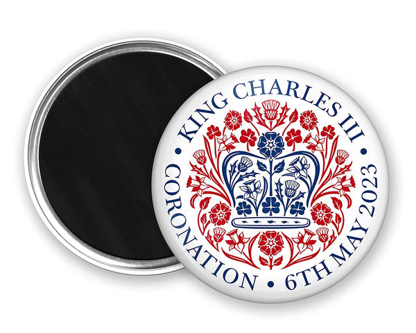 Coronation Fridge Magnet with Official Emblem - King Charles III
