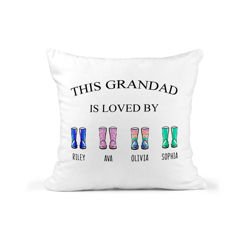 Personalised Fathers Day Cushion, Dad Is Loved By