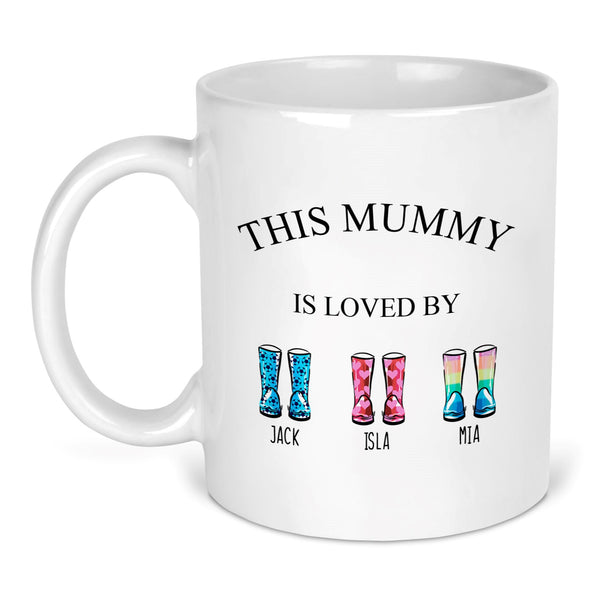 Mummy Is Loved By Mug - Wellington Boots