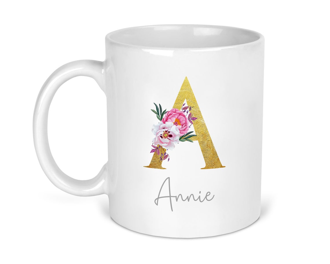 Personalised Floral Mug