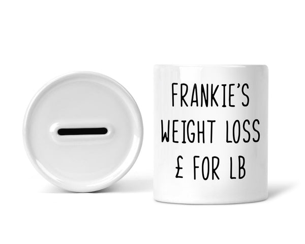Pound for Pound Personalised Weight Loss Ceramic Money Box