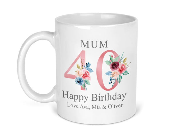 Personalised 40th Birthday Mug