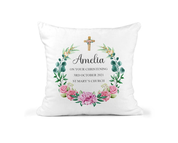 Personalised Christening Cushion