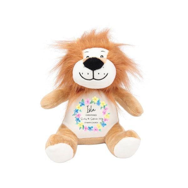 Personalised Christening Gift Lion Teddy Bear