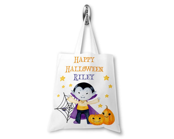 Personalised Halloween Trick or Treat Vampire Bag with Name