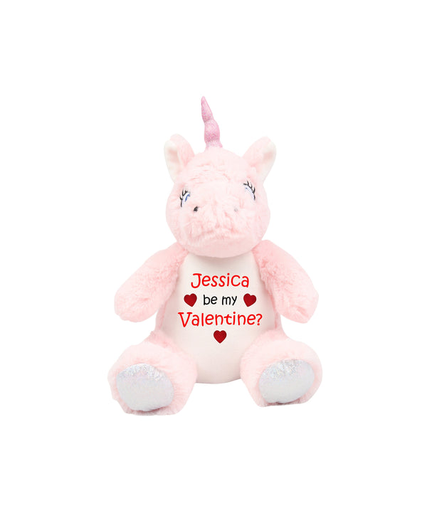 Personalised Valentines Unicorn Teddy