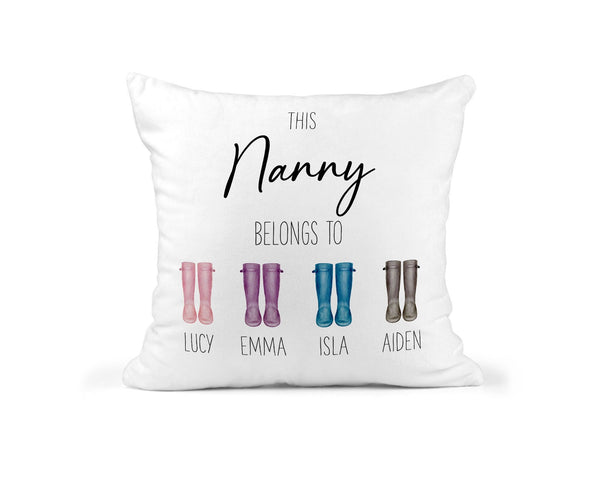 Personalised Nanny Belongs To Cushion