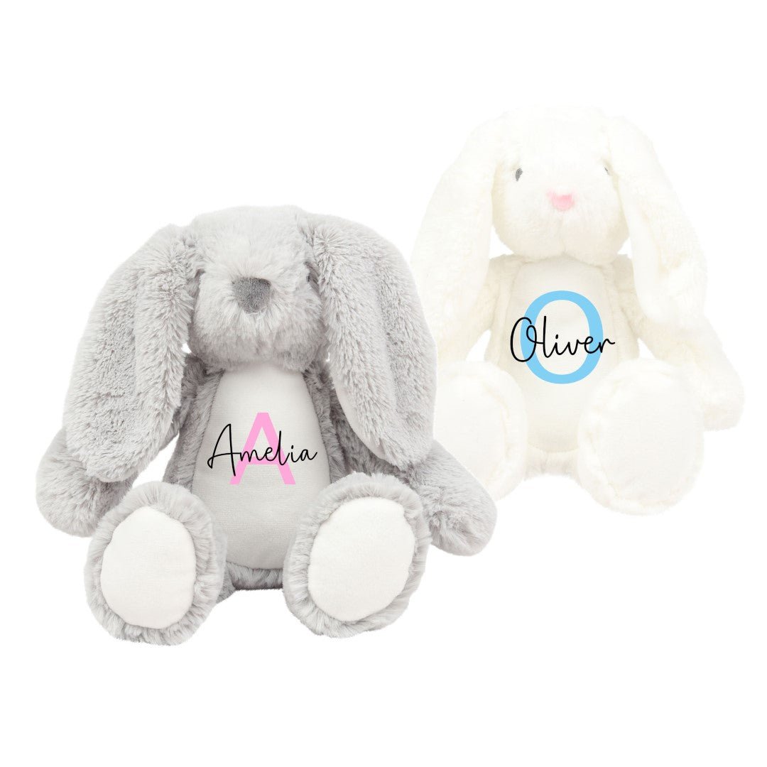Personalised Bunny Rabbit Teddy, Soft Toy Plush - Chicken Craft Ltd