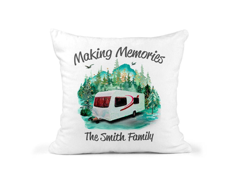 Personalised Static Caravan Cushion showing a new home design front view