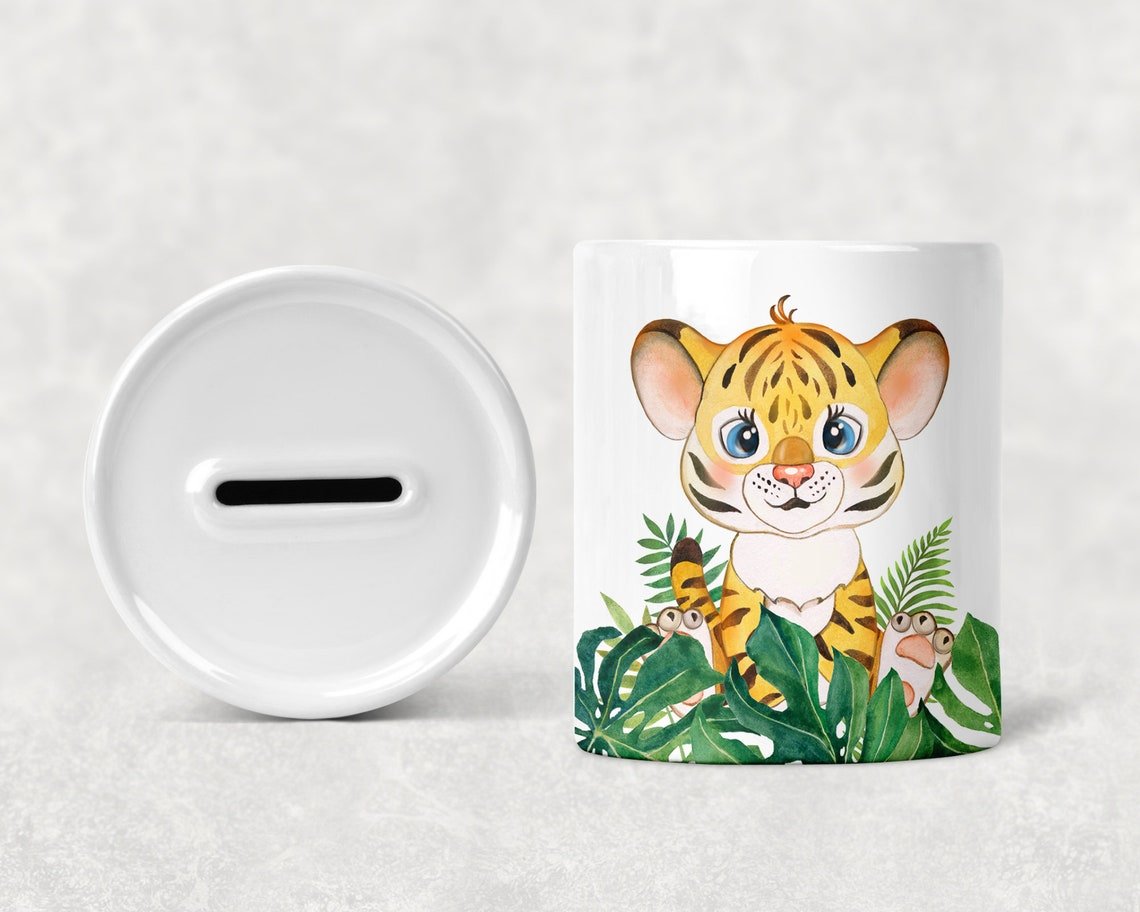 Personalised Children's Tiger Money Box - Chicken Craft Ltd