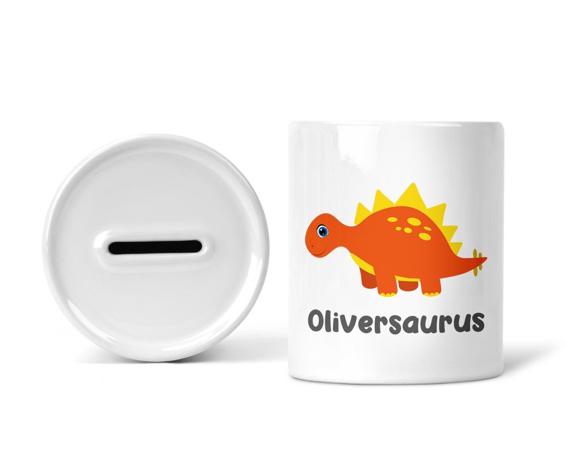 Personalised Dinosaur Money Box - Chicken Craft Ltd