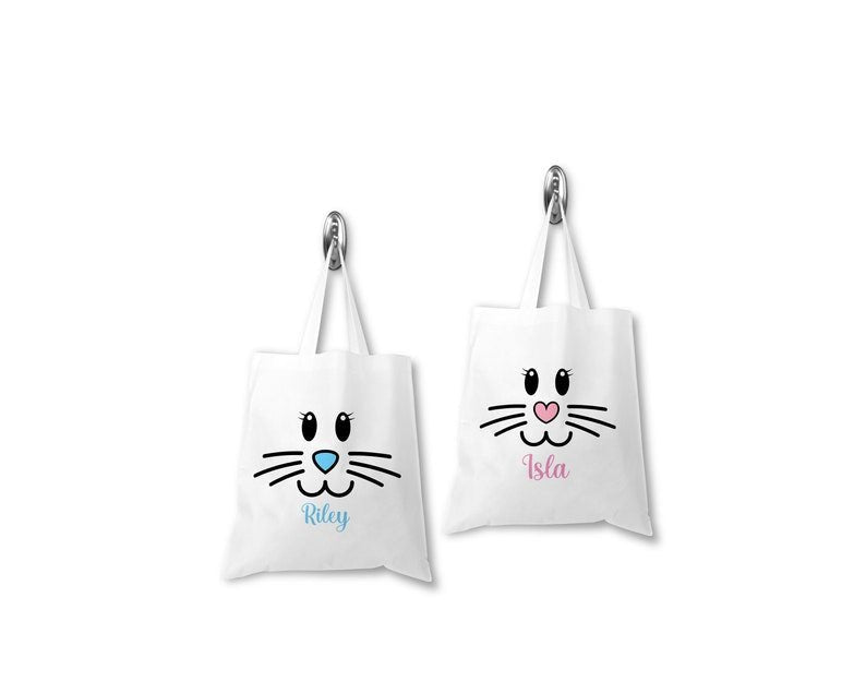 Personalised Pink Ears Easter Bunny Tote Bag