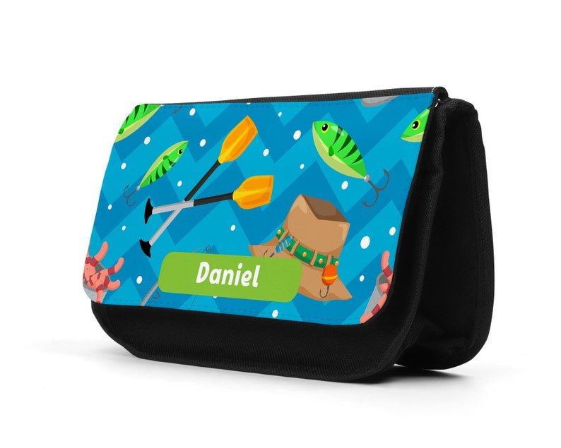Personalised Blue Fishing Pencil Case