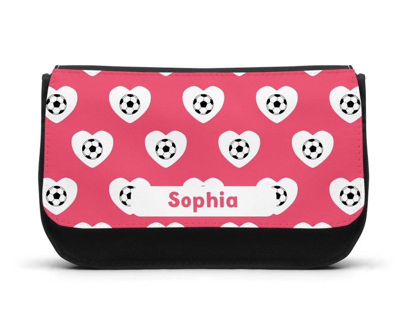 Personalised Girls Football Pencil Case