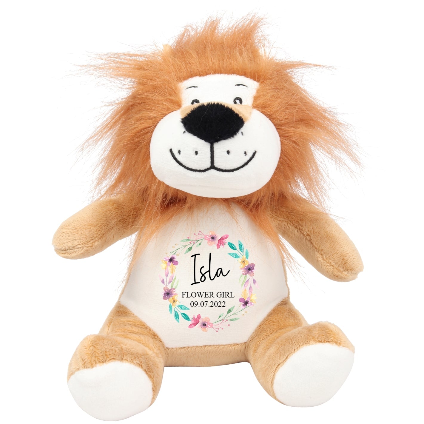 Personalised Lion Soft Toy for Flower Girl - Chicken Craft Ltd