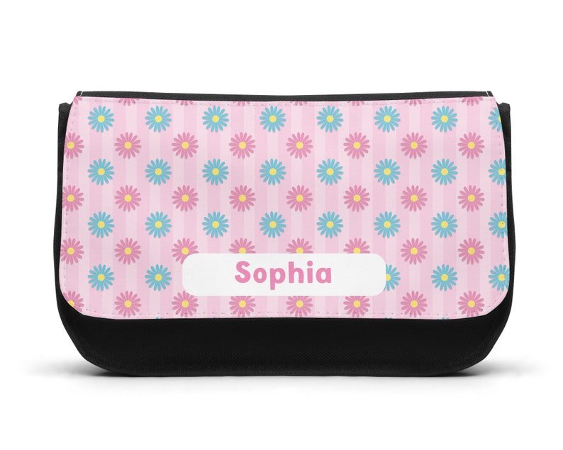 Personalised Pink Floral Pencil Case