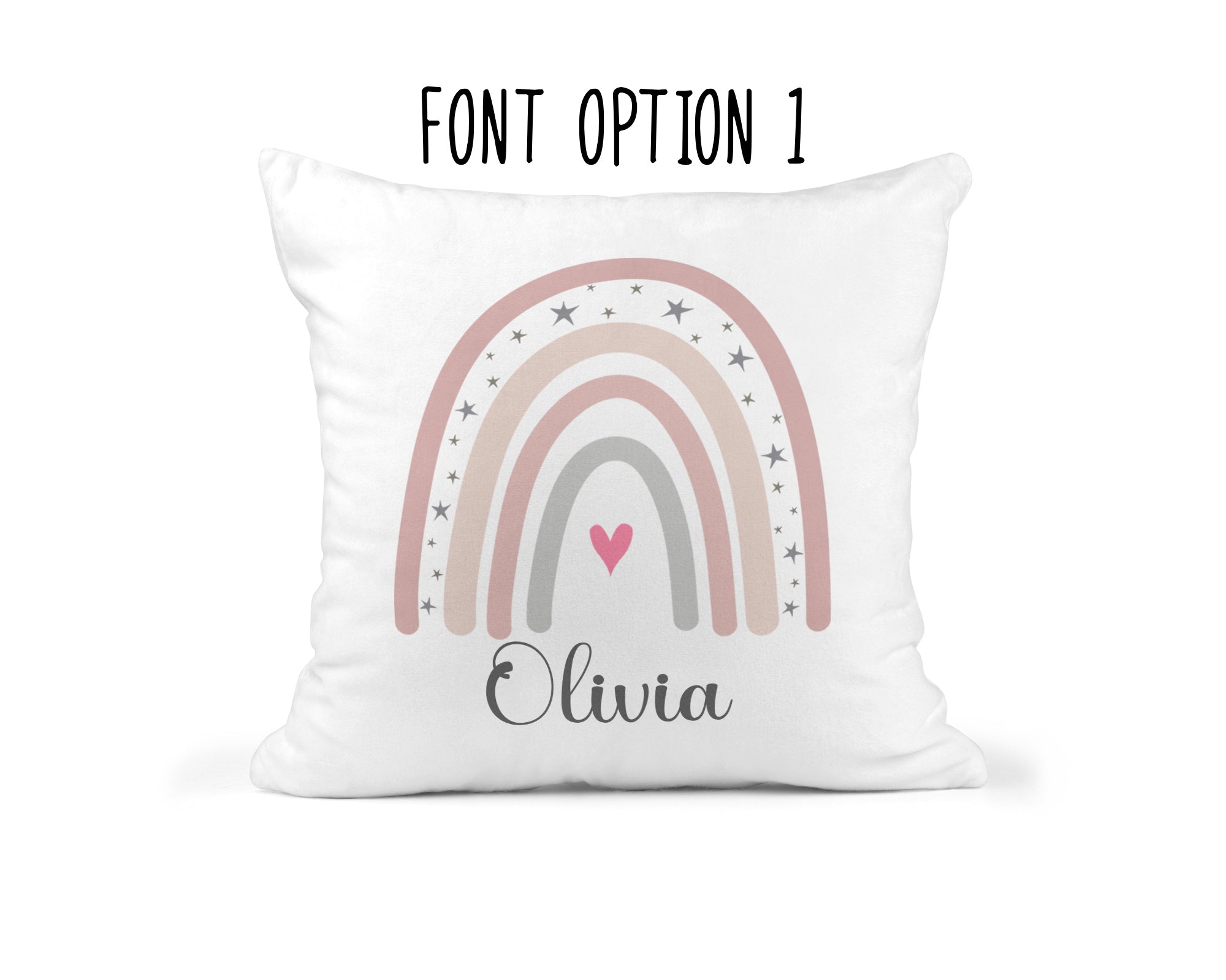 Personalised Rainbow Cushion - Chicken Craft Ltd