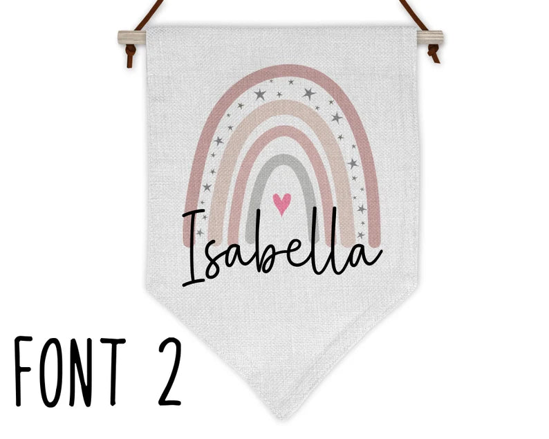 Rainbow Name Flag personalised with name view 3
