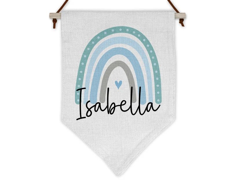 Rainbow Name Flag personalised with name view 4