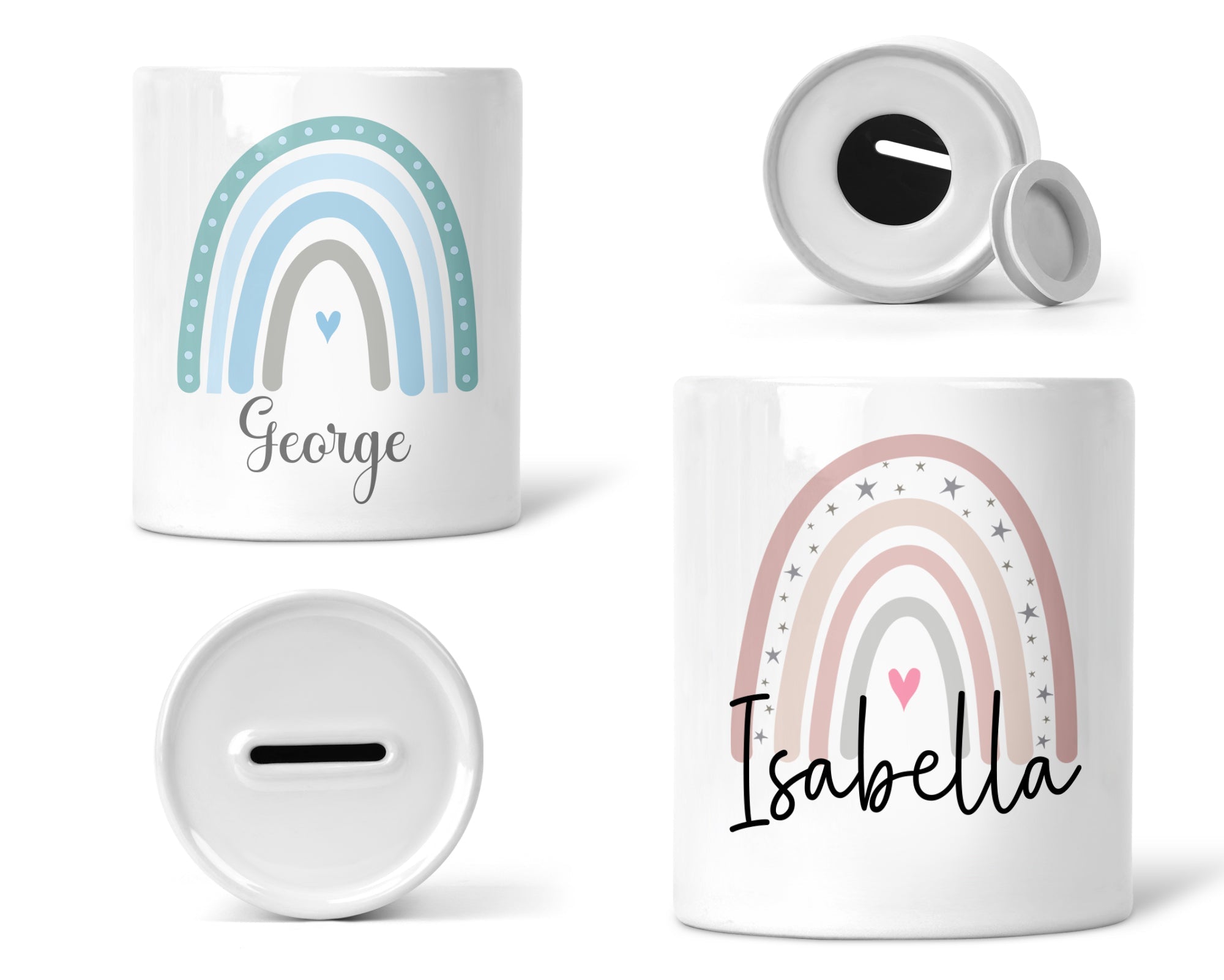 Personalised Rainbow Money Box - Chicken Craft Ltd