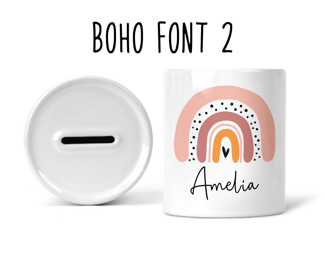 Personalised Rainbow Money Box - Chicken Craft Ltd