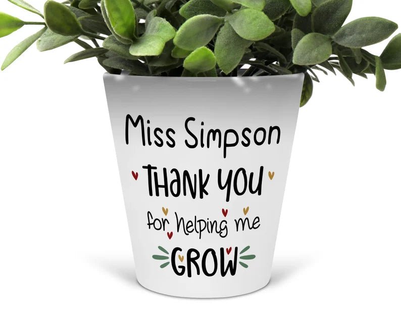 Personalised Teacher Flower Pot - Chicken Craft Ltd