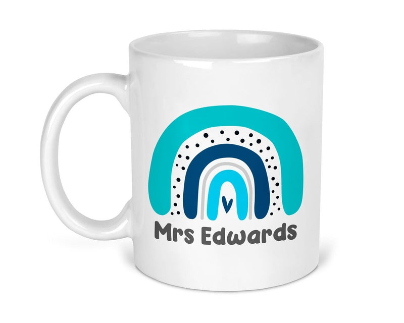 Personalised Teacher Mug shown with printed design