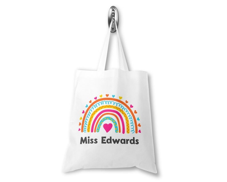 Personalised Teacher Apple Tote Bag