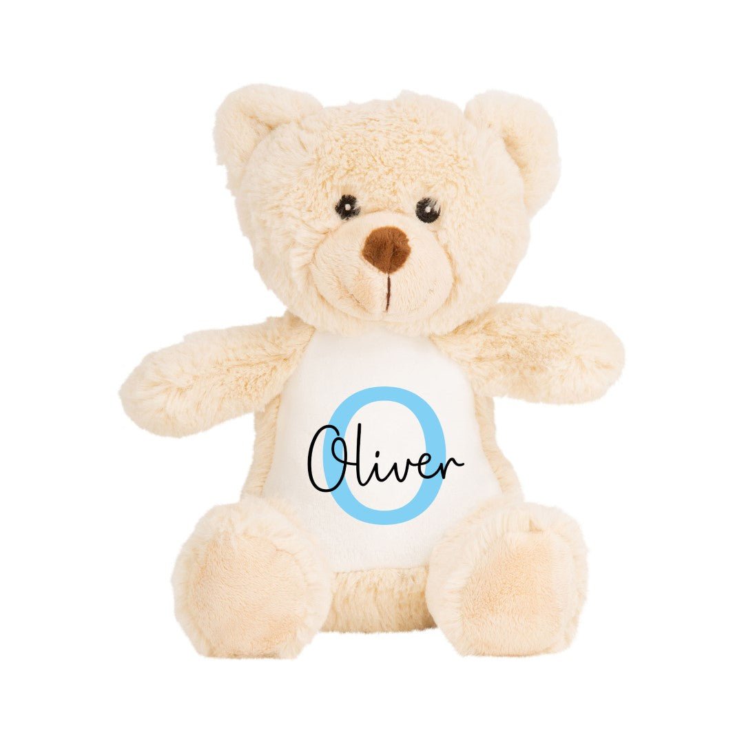 Personalised Teddy Bear with Name & Initial - Chicken Craft Ltd