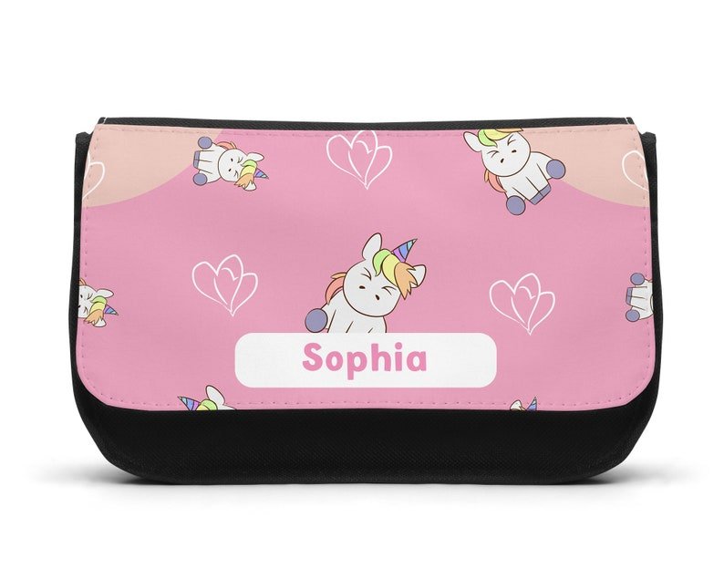 Personalised Pink Unicorn Pencil Case