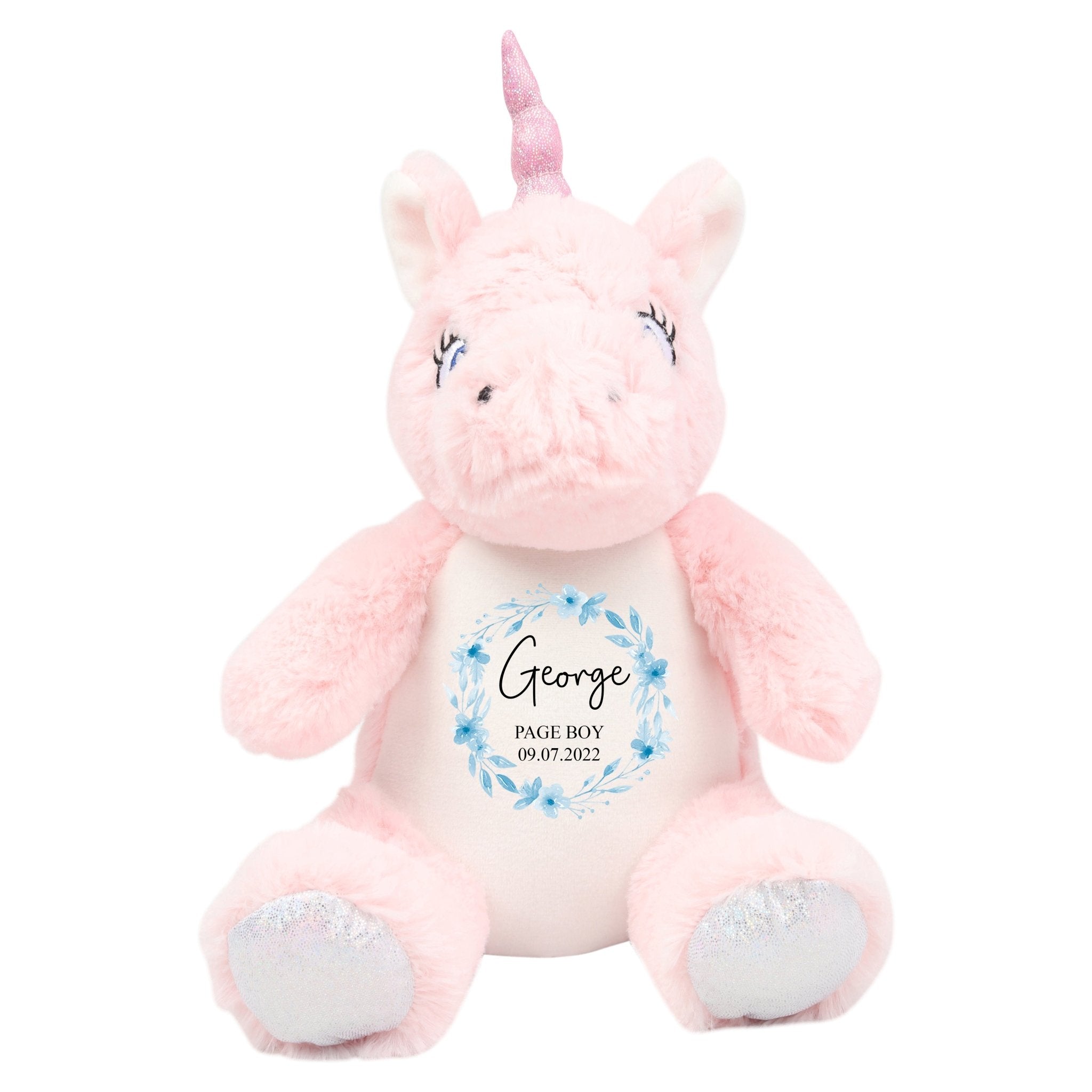 Personalised Unicorn Soft Toy for Flower Girl - Chicken Craft Ltd