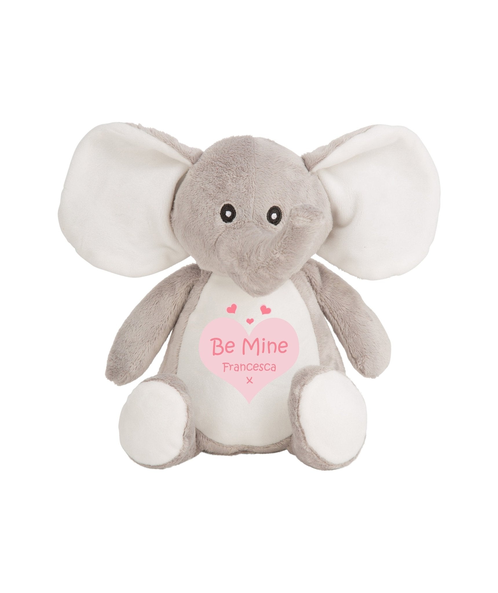 Personalised Valentines Elephant Teddy - Chicken Craft Ltd