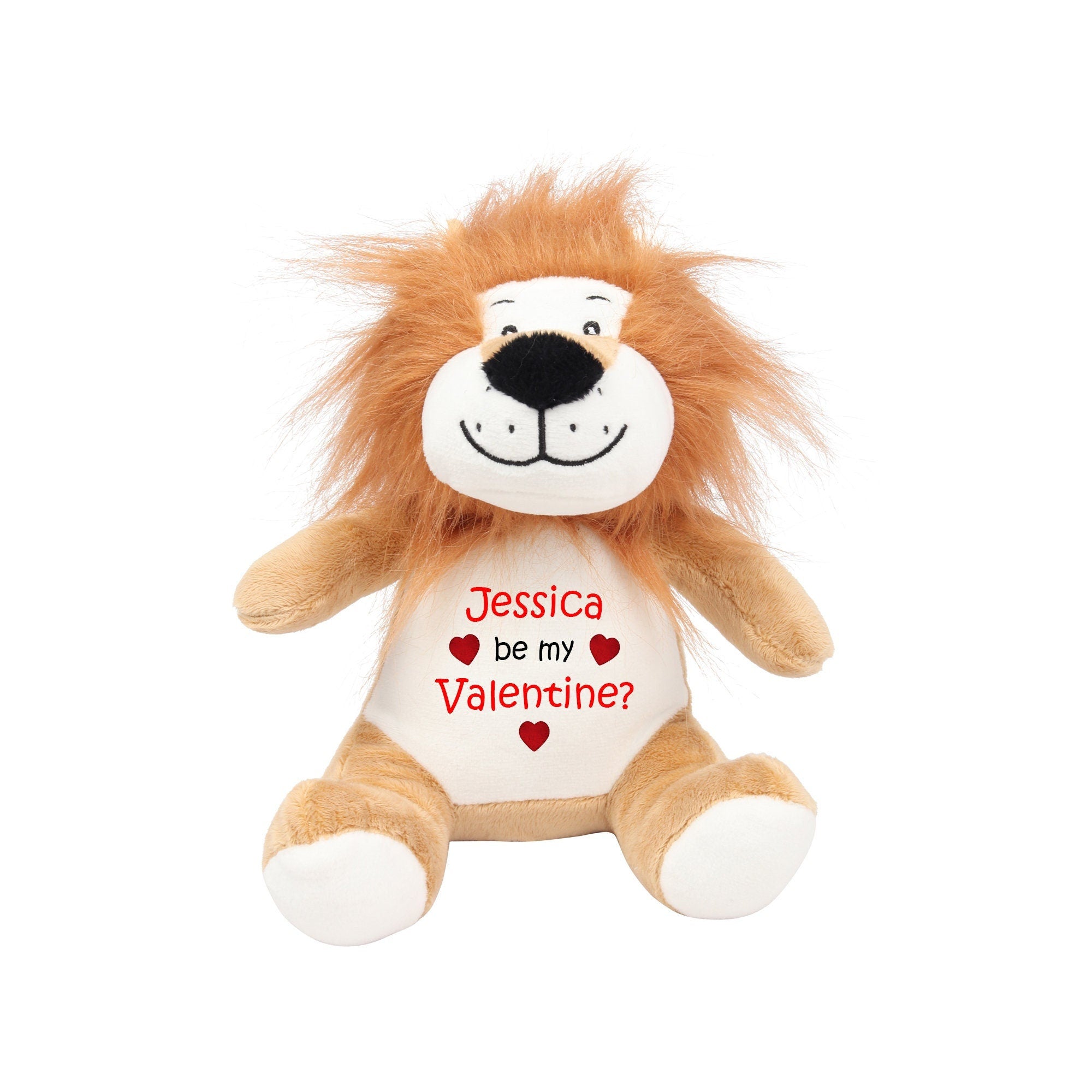 Personalised Valentines Lion Teddy - Chicken Craft Ltd