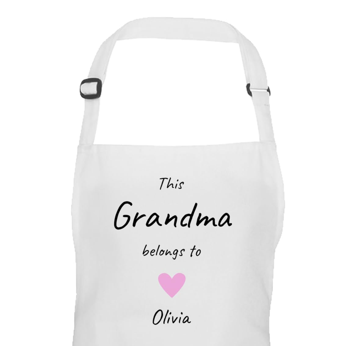 Personalised Grandma Hearts Design Apron with Names