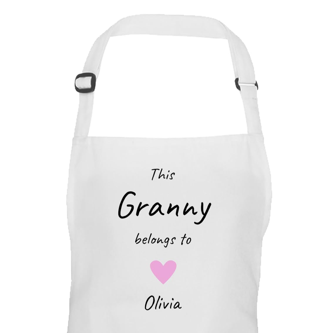 Personalised Granny Hearts Design Apron with Names
