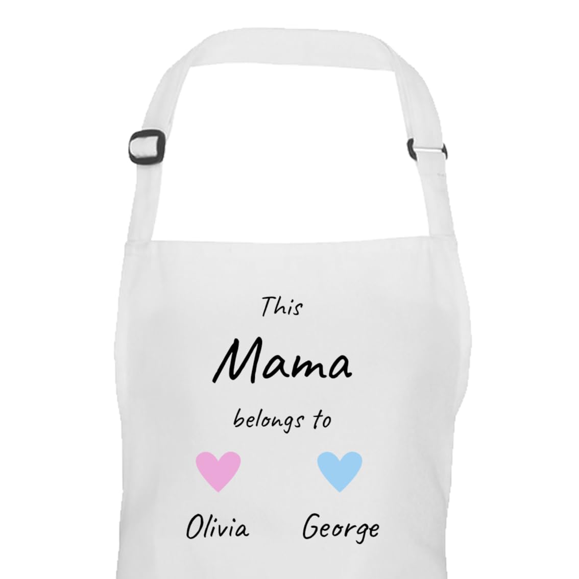 Personalised Mama Hearts Design Apron with Names