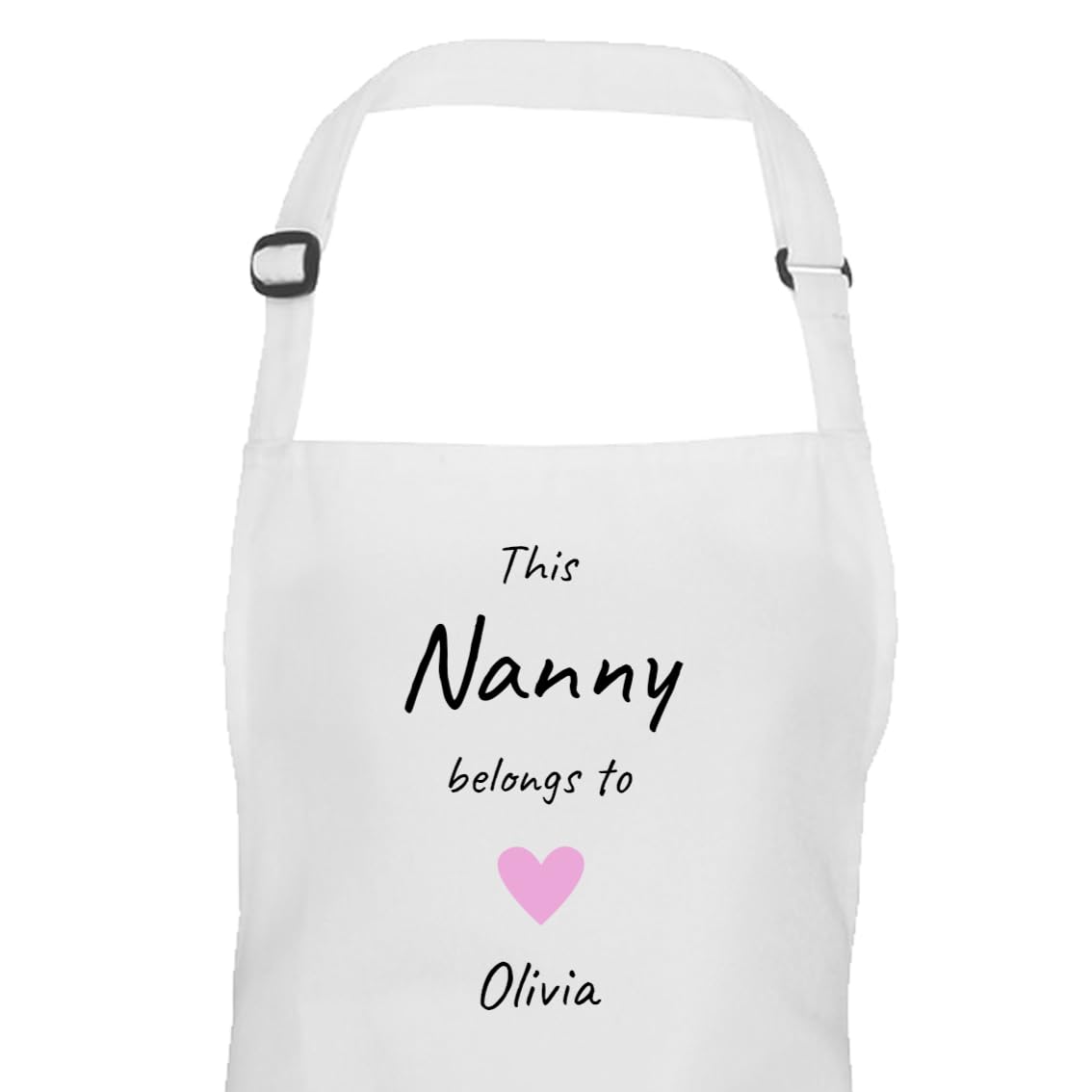Personalised Nanny Hearts Design Apron with Names