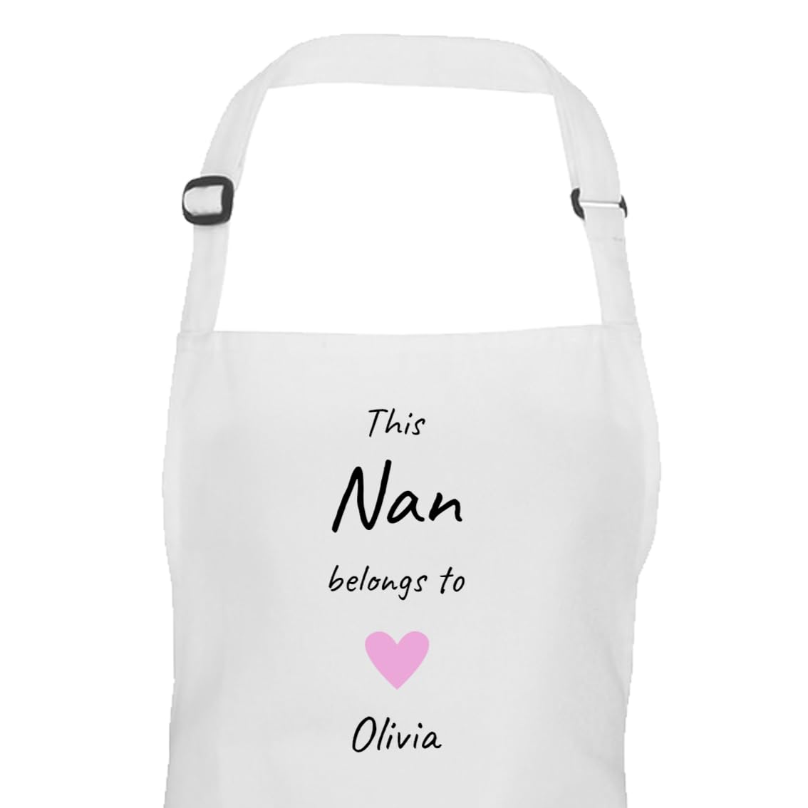 Personalised Nan Hearts Design Apron with Names
