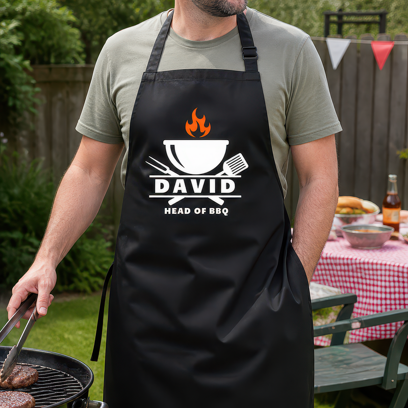 Personalised Head of BBQ Apron