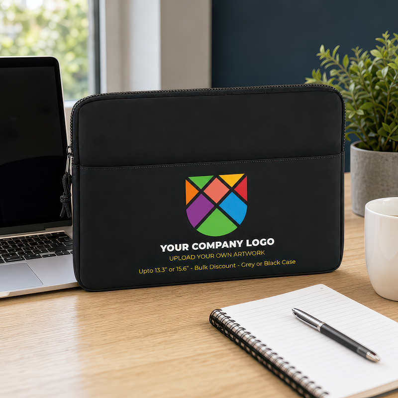 Personalised 13.3 Inch Laptop Sleeve with Logo or Artwork - alternative view