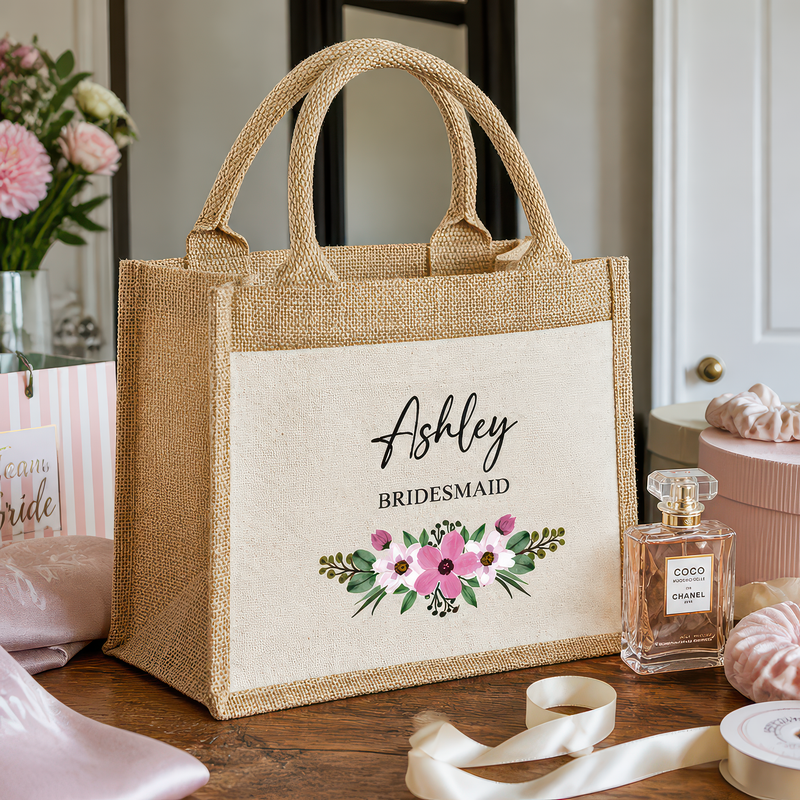 Personalised Bridesmaid Bag with Any Name and Wedding Role